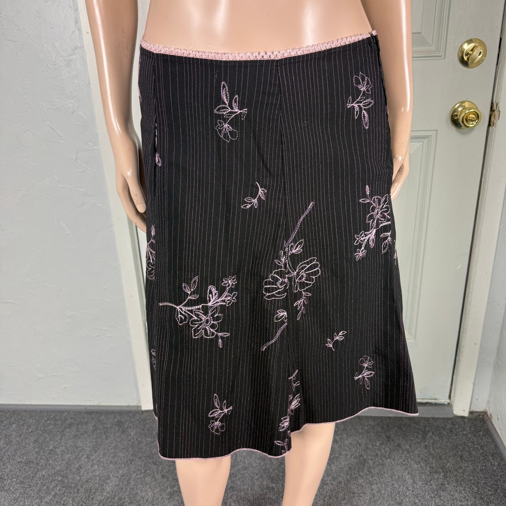 Vintage Y2K M Collection Women's Skirt Medium Floral A-line Floral Embroider K1